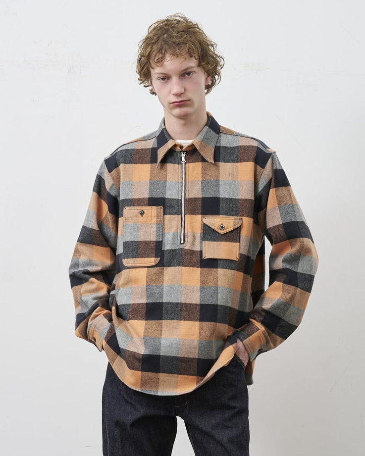 ③・BIG YANK【予約】Y1936 H-ZIP FLANNEL CHECK SHIRT【お届け:2026年9月下旬】